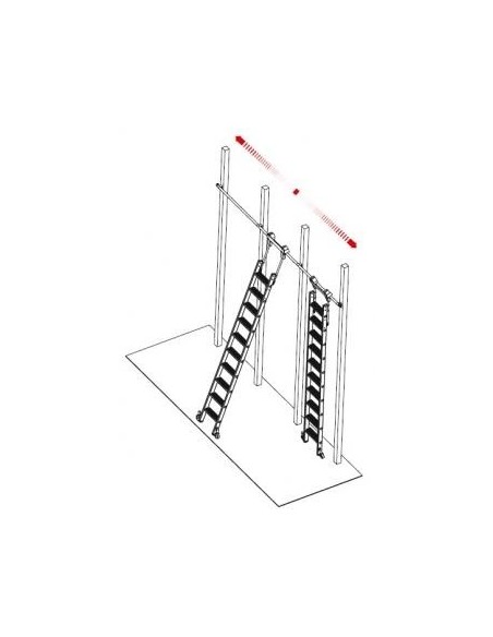 Krause Stabilo Lépcsőfokos Polclétra Cső Vezetősínnel 7 Fokos