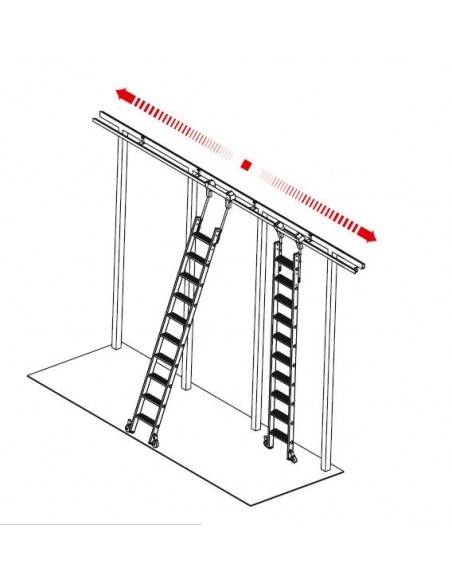 Krause Stabilo Lépcsőfokos Polclétra T-Vezetősínnel 11 Fokos