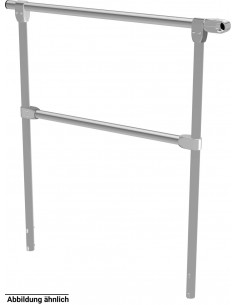 Krause Homlokoldali korlát (alumínium) könnyűfém dobogós lépcsőhöz, lépcsőfokok