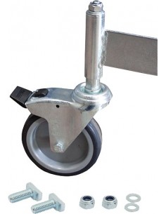 Krause STABILO Fékezhető rugós kerék, 125 mm átmérő, 5 lépcsőfokos dobogóhoz