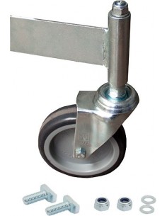 Krause STABILO Nem fékezhető rugós kerék, 125 mm átmérő, 5 lépcsőfokos dobogóhoz