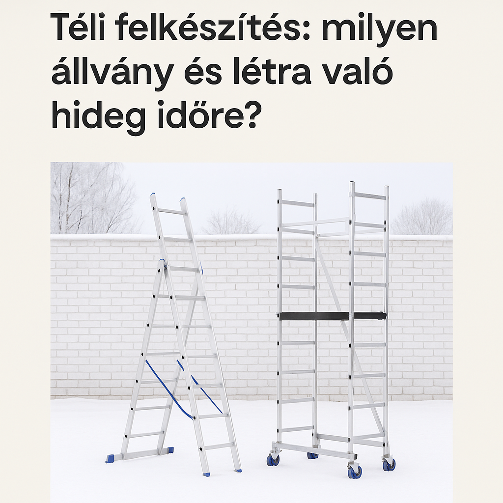 Téli felkészítés: milyen állvány és létra való hideg időre?